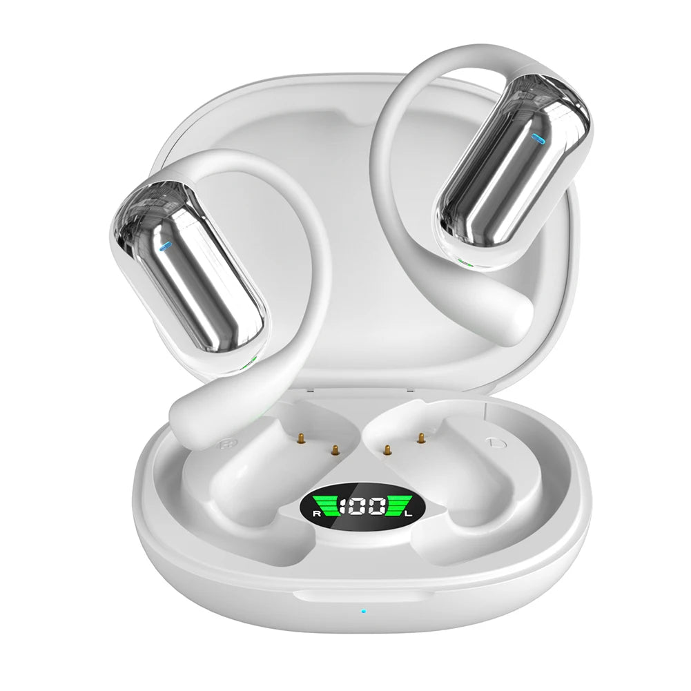 Open-Ear KI Übersetzer Earbuds – 144 Sprachen, Bluetooth 5.3, ENC, 8h Akku