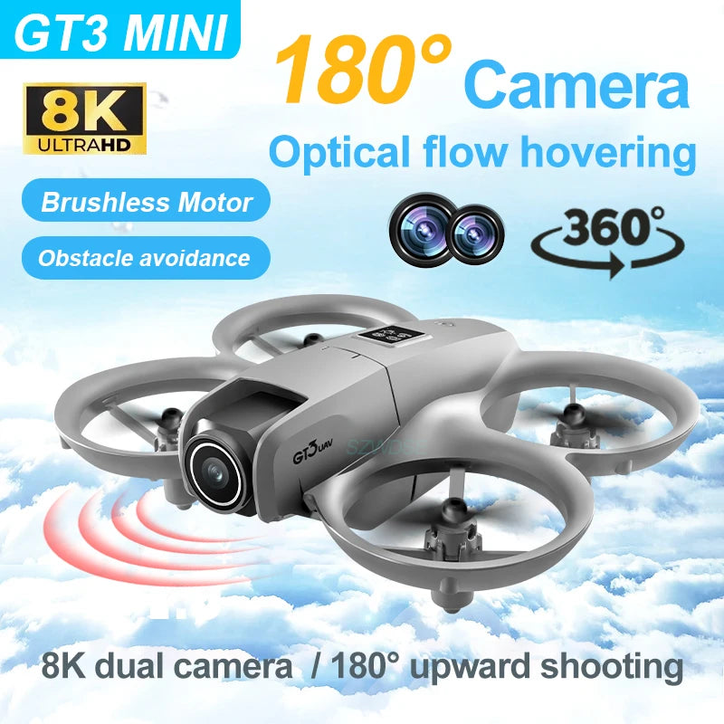 GT3 RC Drohne 8K – 5G HD Luftaufnahmen, Hinderniserkennung, Dual-Kamera & Quadcopter
