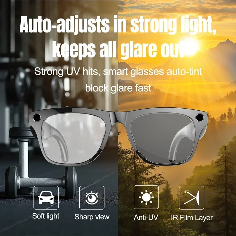 Lenovo Smart-Brille HD Photochrom – KI, Bluetooth, Musik, Übersetzung & Kamera