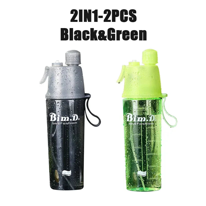 Sprühwasserflasche mit Strohhalm 600ml – BPA-frei, für Sport, Fitness & Reisen – Bild 31