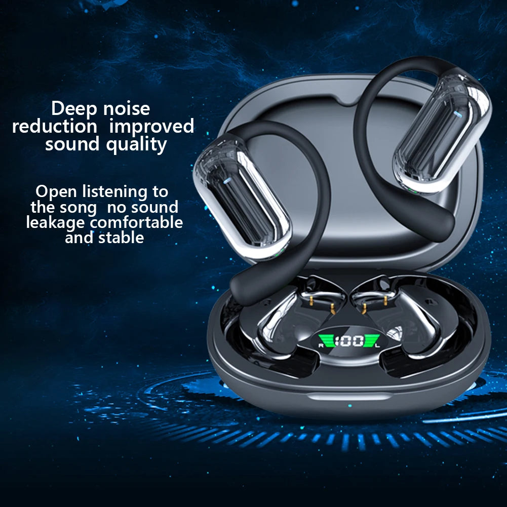 Open-Ear KI Übersetzer Earbuds – 144 Sprachen, Bluetooth 5.3, ENC, 8h Akku