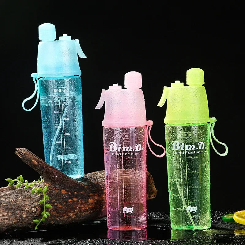 Sprühwasserflasche mit Strohhalm 600ml – BPA-frei, für Sport, Fitness & Reisen – Bild 8