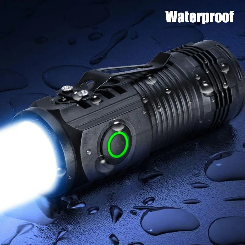 Mini LED Taschenlampe S01 – 450 Lumen, 200m Reichweite & USB aufladbar