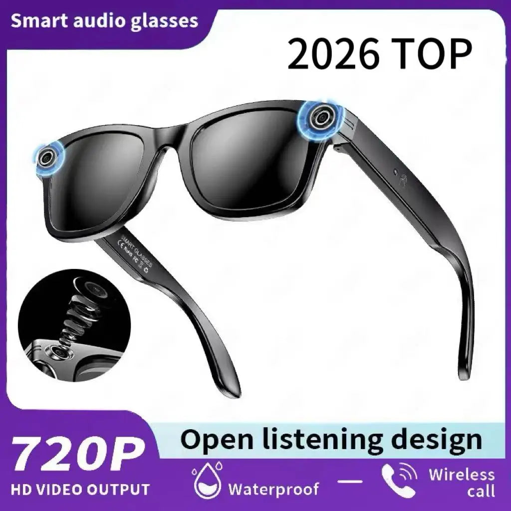 2026 KI Smart-Brille 8MP – 100+ Sprachen Übersetzung, Bluetooth, Musik & Video