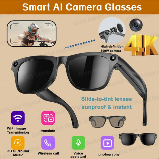 Xiaomi KI Smart Brille – 4K Kamera, ChatGPT & Bluetooth Audio Sonnenbrille