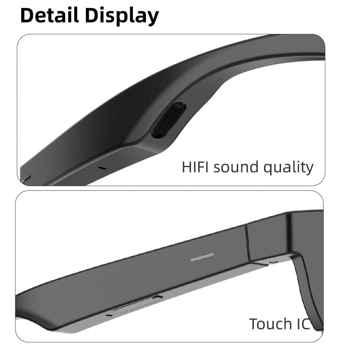 Bluetooth Smart Glasses F01 – Hi-Fi Sound, Touch Control & Blaulichtschutz