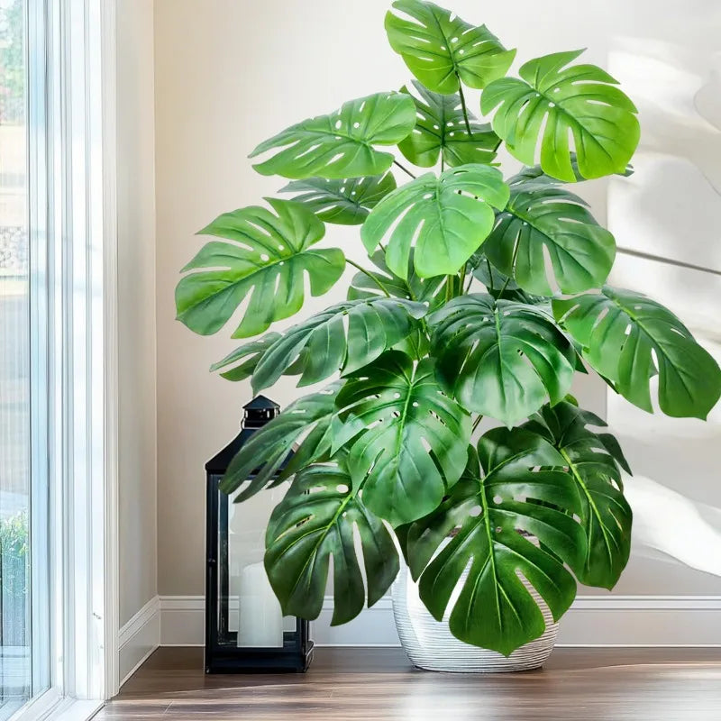 Künstliche Pflanzen Deko – Tropische Monstera für Wohnzimmer