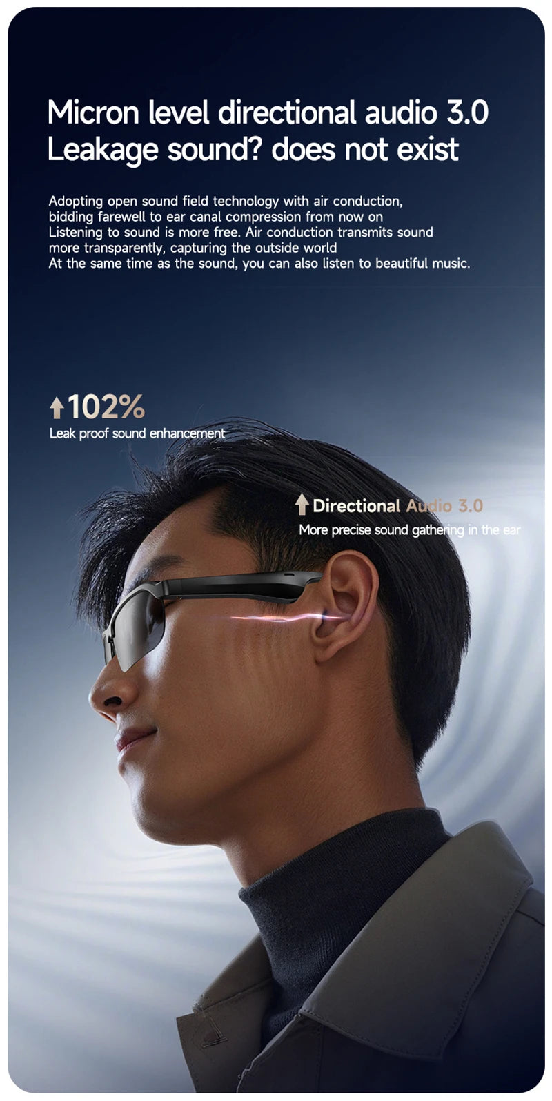 Smart Glasses 8K AI – 100MP Kamera, Bluetooth, Musik & Sonnenbrille für Damen & Herren