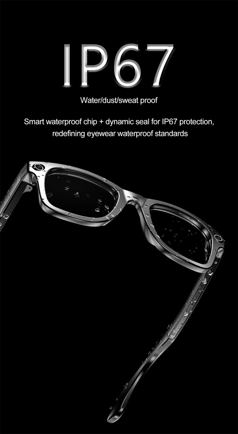 KI Smart Brille 2026 – HD Kamera, Übersetzung & Bluetooth Audio