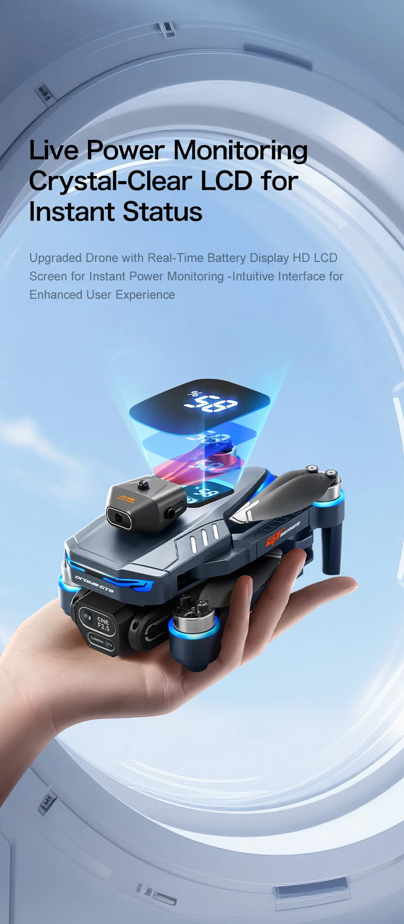 GT8 Drohne – 4K/8K Kamera, GPS, Brushless, Hinderniserkennung, 20 Min.
