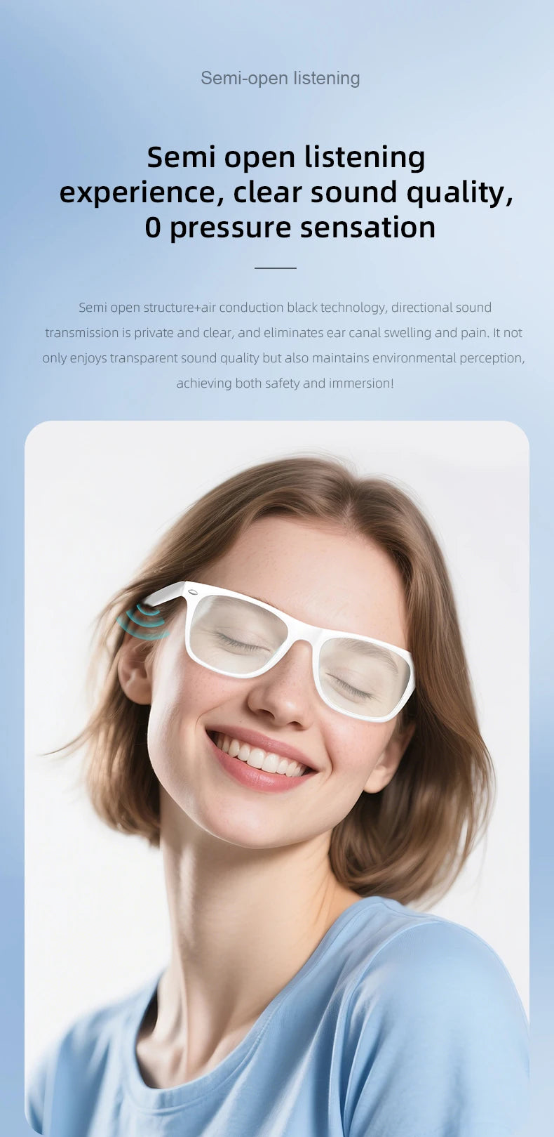 AI Smart Glasses – Bluetooth, KI-Übersetzung, UV-Schutz & Fernauslöser