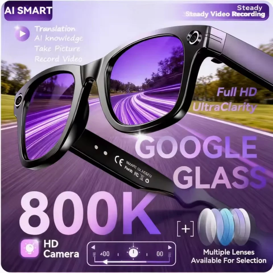 KI Smart Brille – Farbwechsel-Linsen, Videoaufnahme & KI-Übersetzung