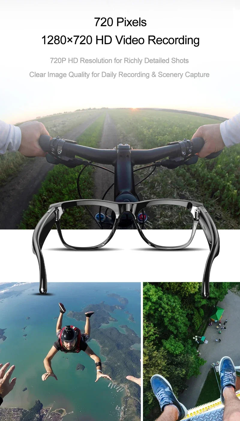 6K AI Kamera Brille – Photochrom, ChatGPT, Übersetzung in 75 Sprachen & Bluetooth