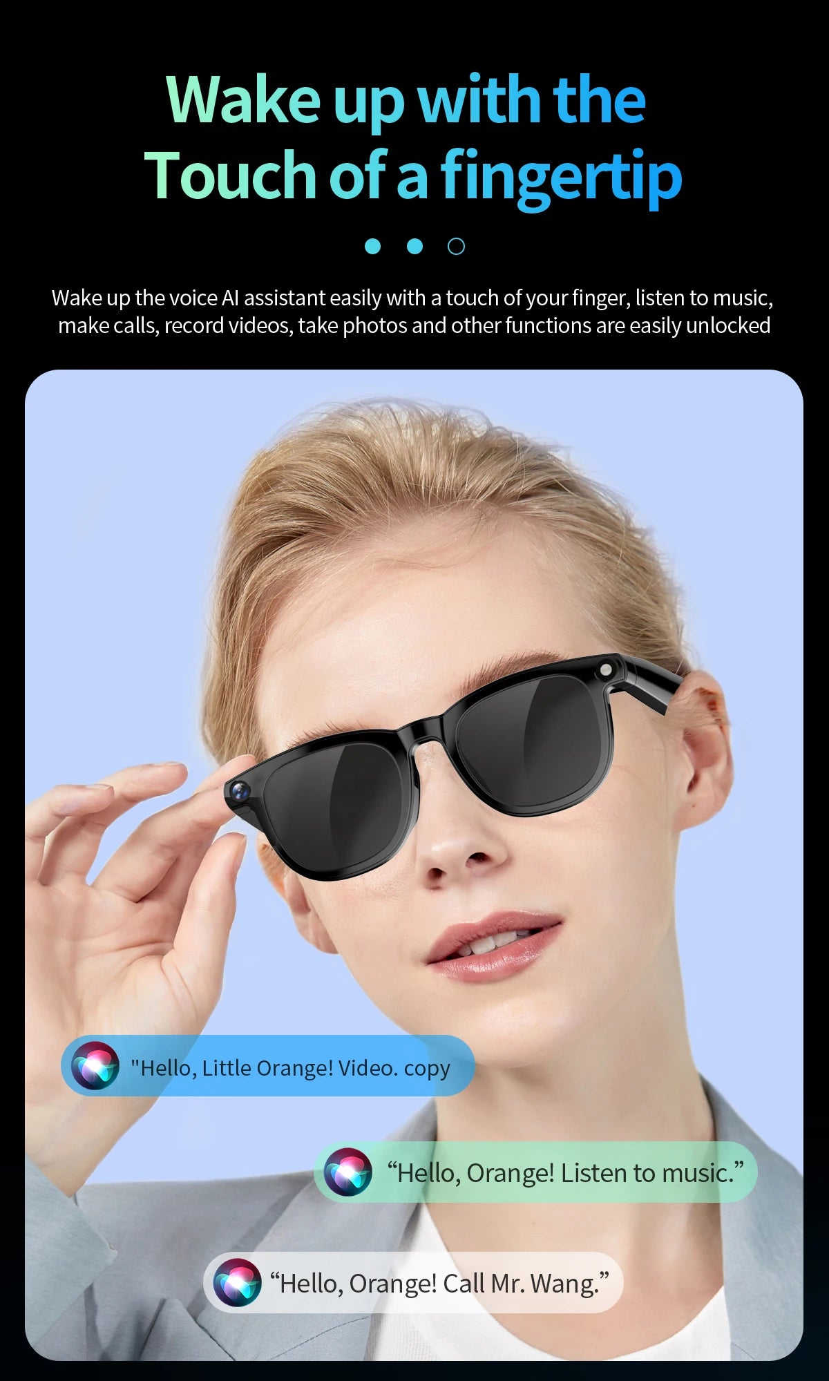 KI Smart Brille 2026 – 800W HD Kamera, KI-Bilderkennung, KI-Konversation & Übersetzung