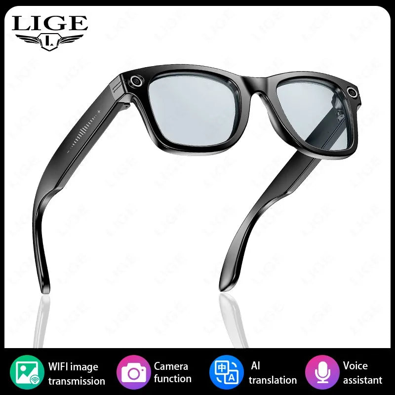 2026 Smart Brille 800W KI-Kamera – KI-Bilderkennung, Anrufe, Sprachassistent & Übersetzung