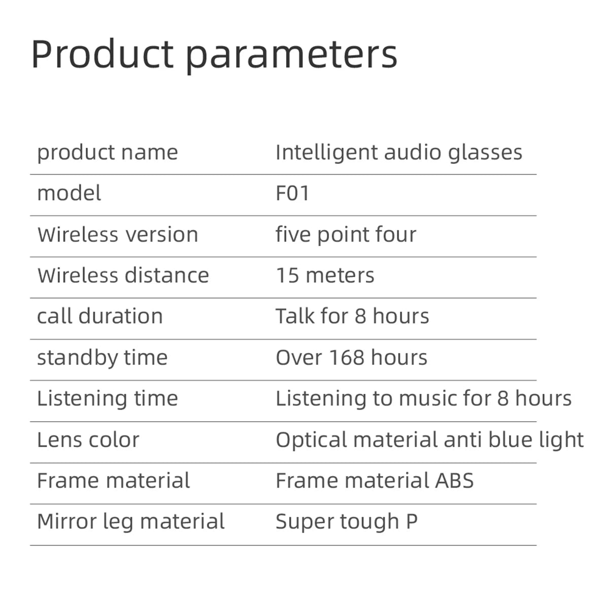 Bluetooth Smart Glasses V5.3 – Musik, Anrufe & UV-Schutz Sonnenbrille
