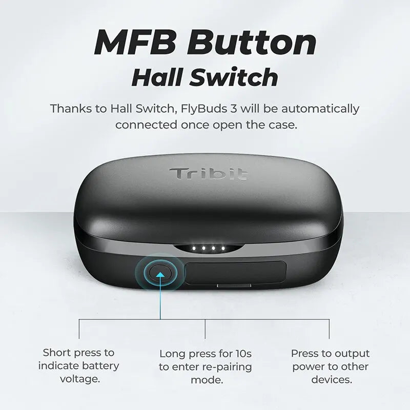 Tribit FlyBuds 3 – TWS Earbuds IPX8, 110h Akku, Hi-Fi Stereo & Mikrofon