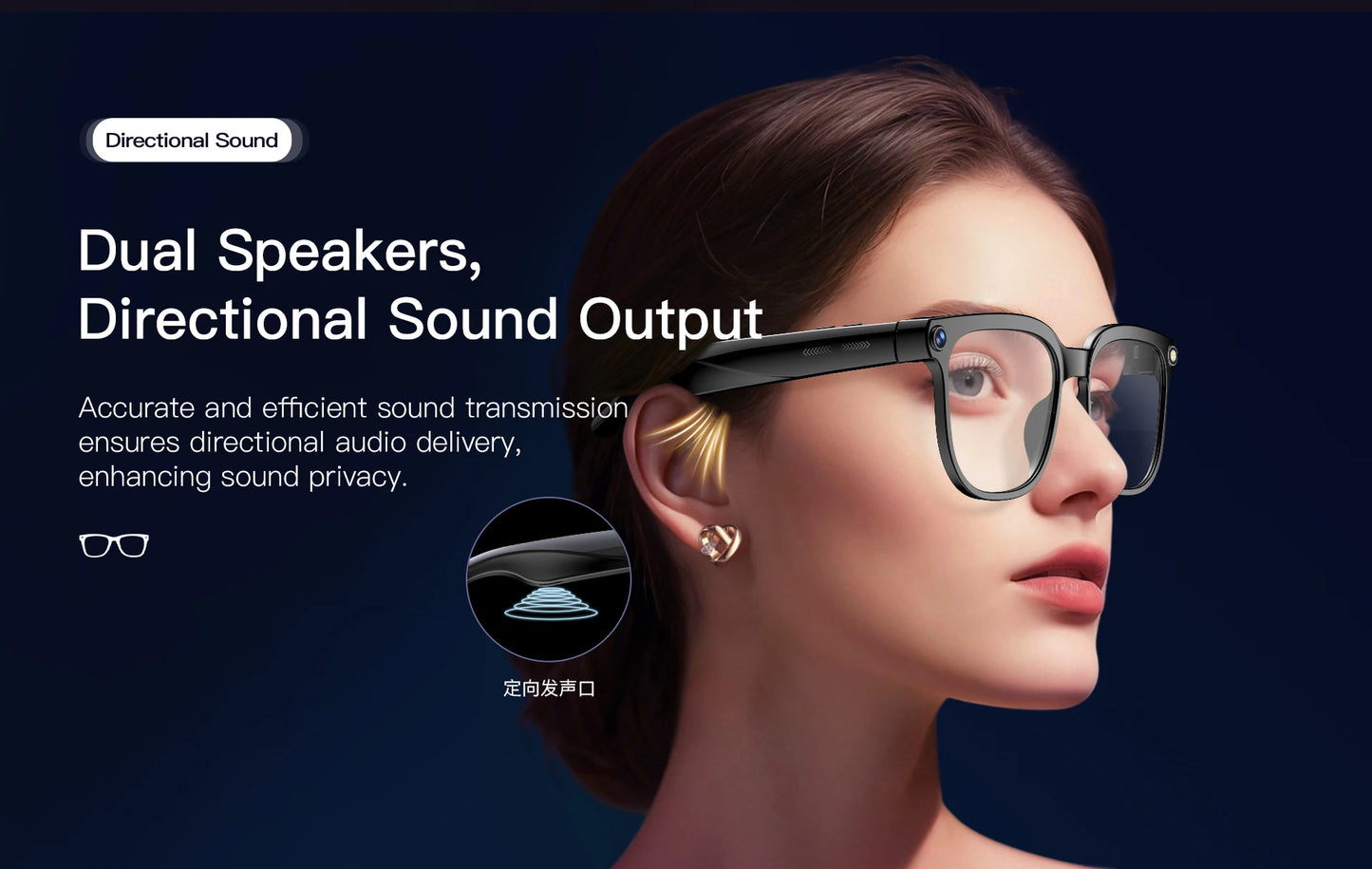 W630 Smart Brille – Kamera, KI-Übersetzung & WiFi Streaming