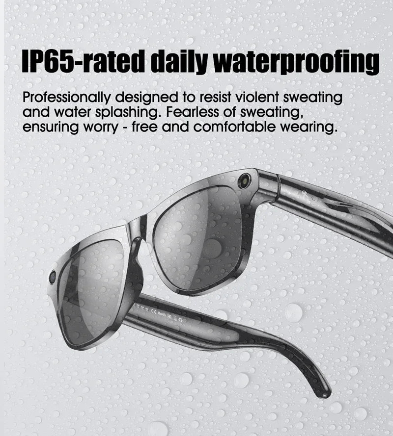6K HD KI Sport-Brille 2025 – Mini-Kamera, Bluetooth, Sprachassistent & Wearable Camera