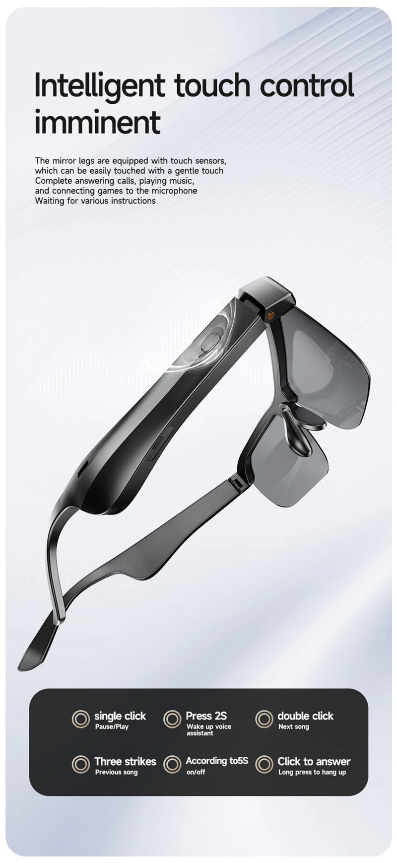 Smart Glasses 8K AI – 100MP Kamera, Bluetooth, Musik & Sonnenbrille für Damen & Herren