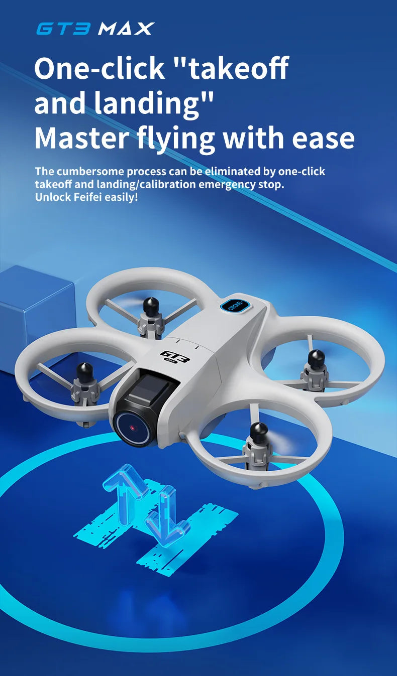 GT3 MAX Mini-Drohne 8K HD – 4,3" Display, Kopfloser Modus, 360° Flip & Kinder-Quadcopter