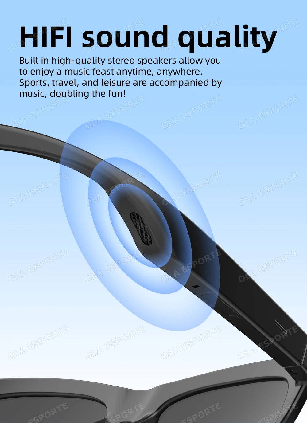 Bluetooth Sport Sonnenbrille – Musik, Anrufe, KI-Übersetzung & UV-Schutz
