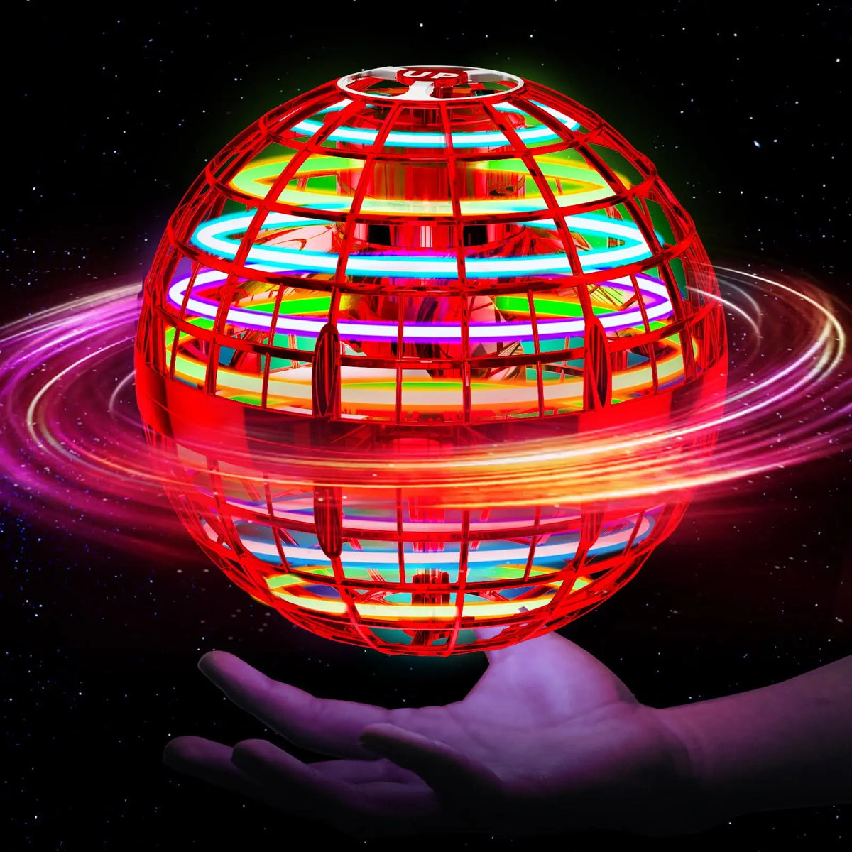 Roter Flying-Orb-Ball 2026 mit LED-Lichteffekt – Produktbild 17