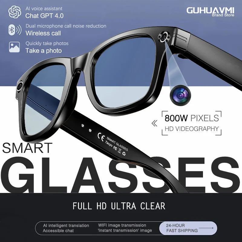 TAVYU KI Smart Brille W610 – Dual-Kamera, ChatGPT & Bluetooth Audio