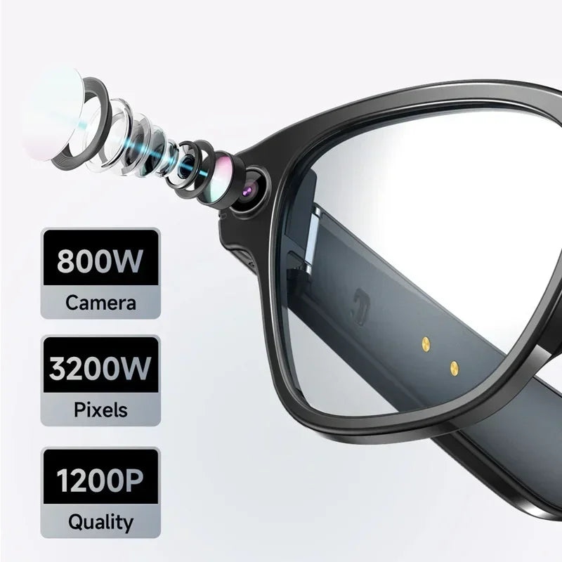 Lenovo Smart-Brille 100MP 8K HD – ChatGPT, 260mAh Akku, Bluetooth & KI-Sprachassistent