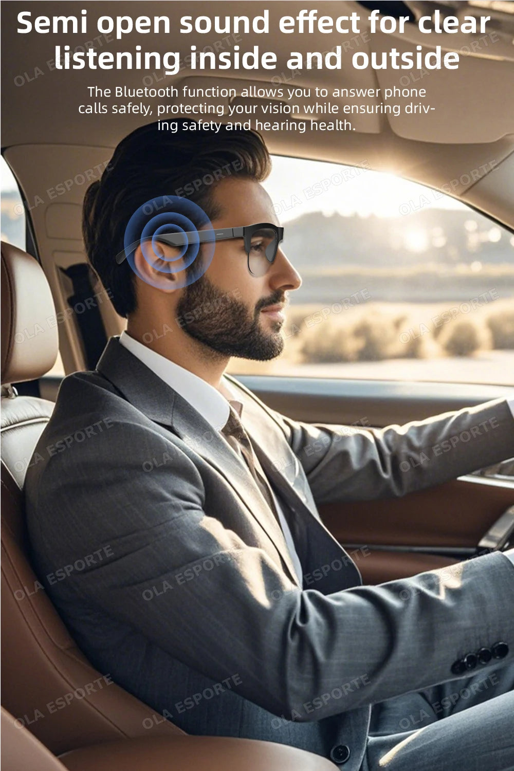 Bluetooth Sport Sonnenbrille – Musik, Anrufe, KI-Übersetzung & UV-Schutz