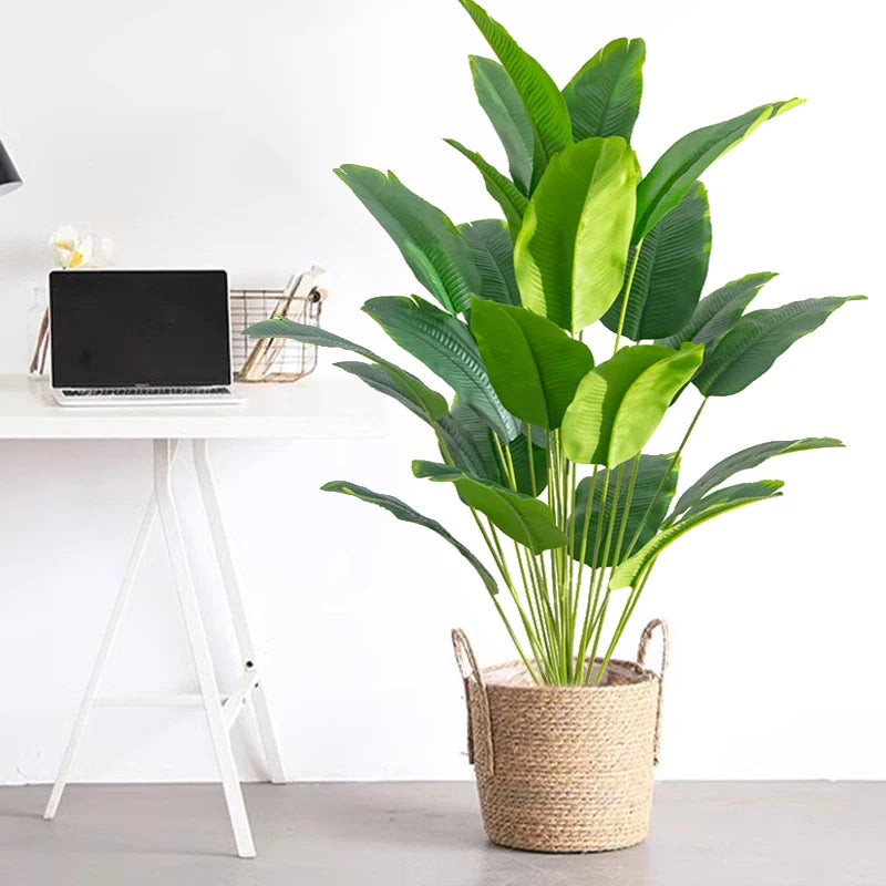 Große Künstliche Palme – Bananenblatt & Monstera für Heim & Garten