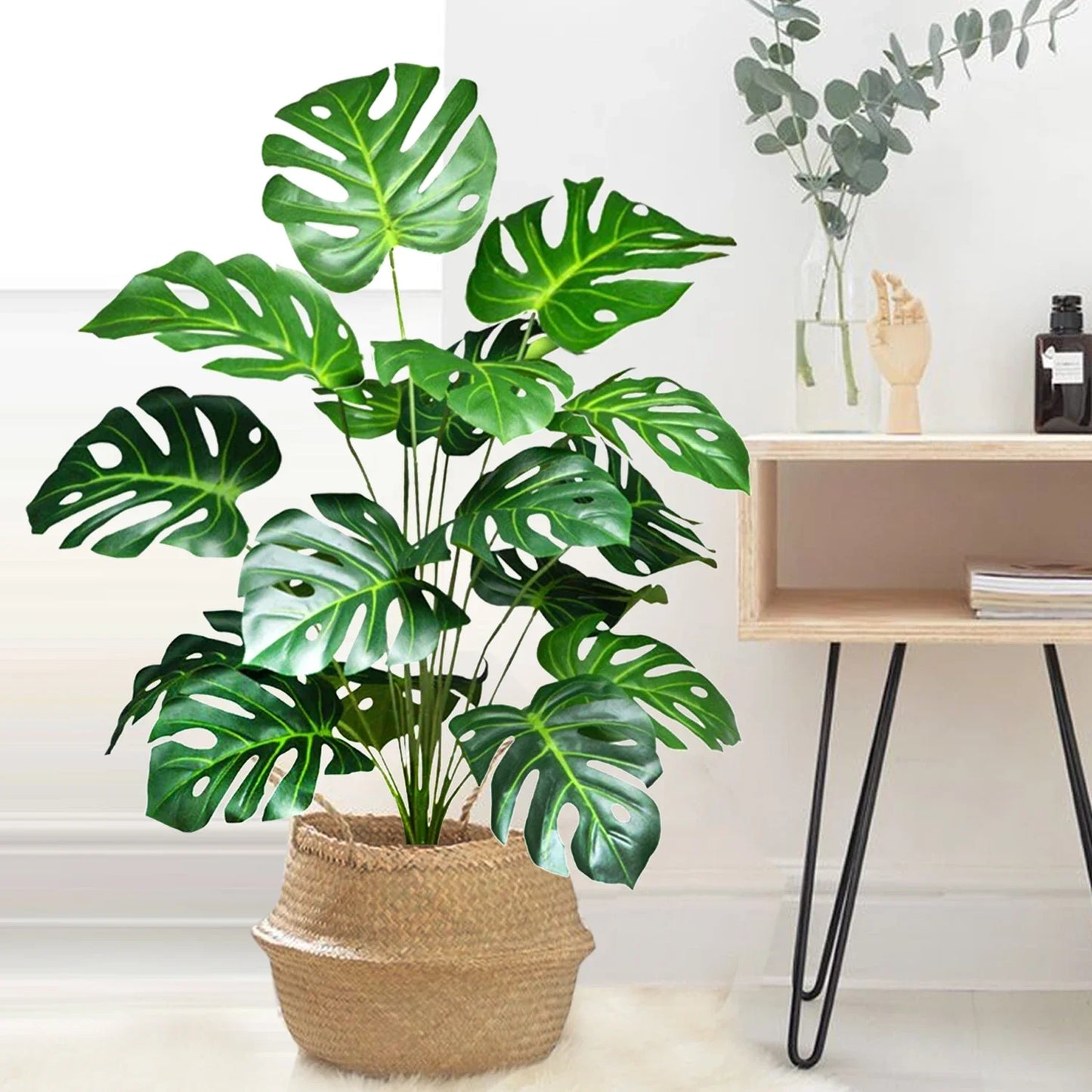 Künstliche Pflanzen Deko – Tropische Monstera für Wohnzimmer