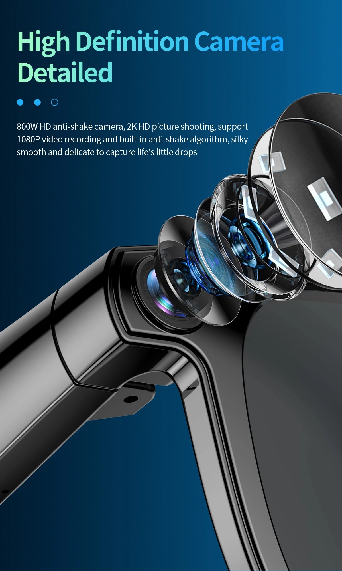 KI Smart Brille 2026 – 800W HD Kamera, KI-Bilderkennung, KI-Konversation & Übersetzung