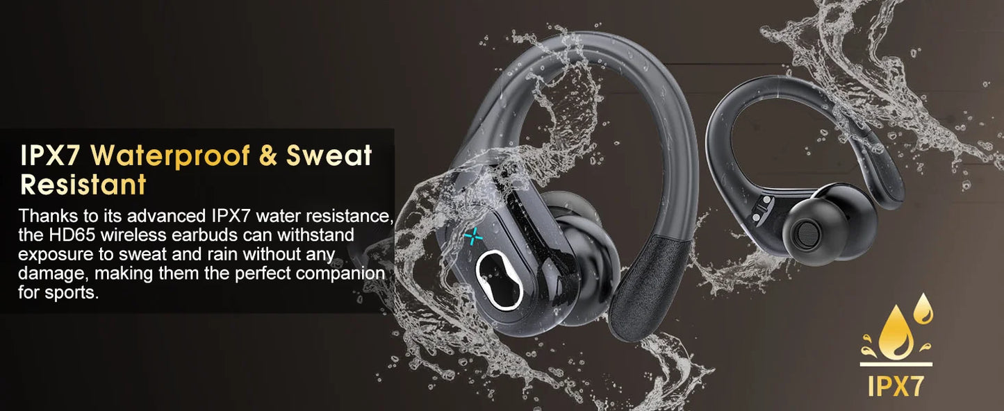 GDLYL HD65 TWS Sport Earbuds – Bluetooth 5.4, 75h Akku, HiFi Bass, IPX7 & LED-Display