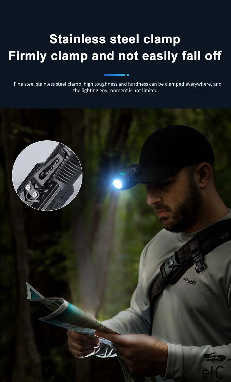 Mini LED Taschenlampe S01 – 450 Lumen, 200m Reichweite & USB aufladbar