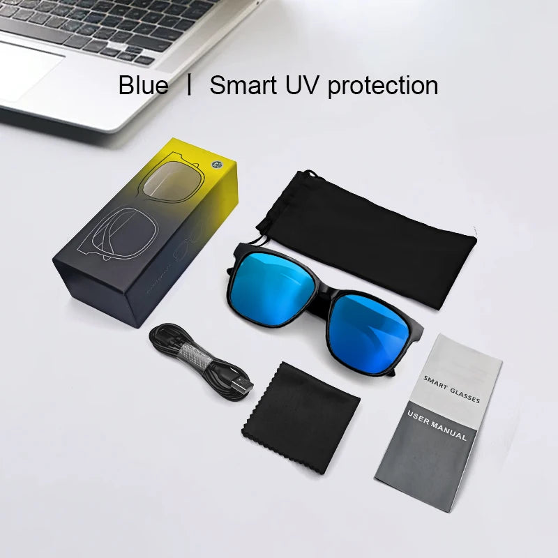 GS08 Smart-Brille Herren 2-in-1 – UV-Schutz, Polarisiert, Anti-Blaulicht & Musik