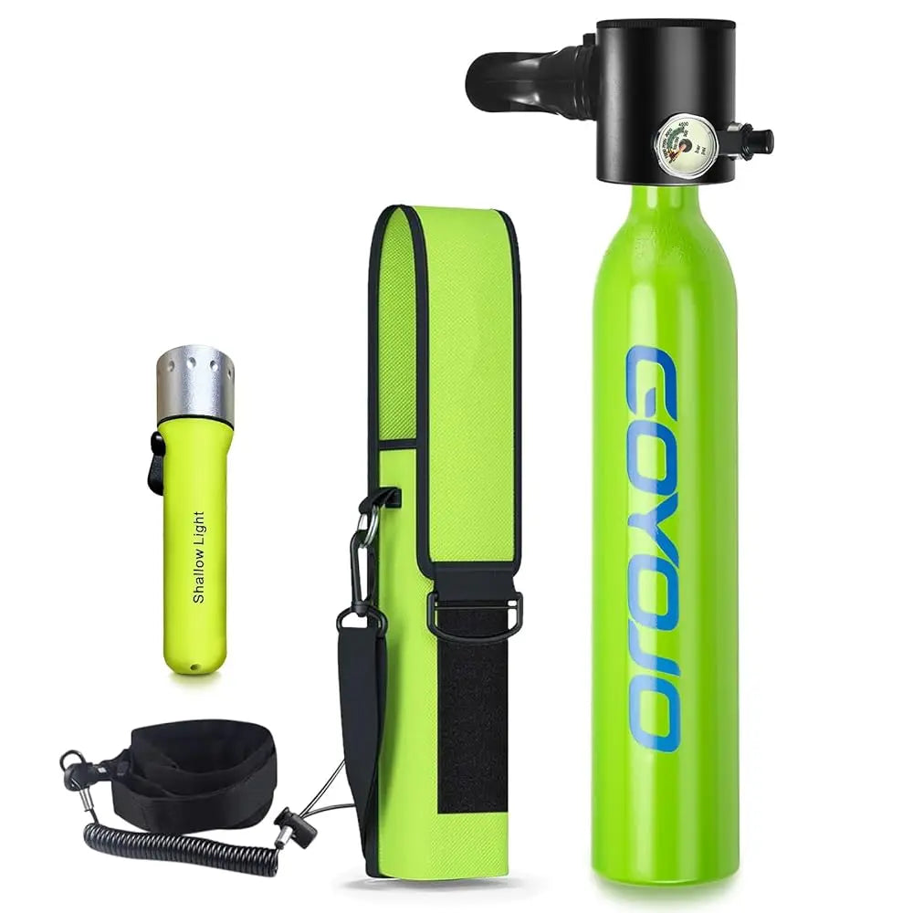 Mini Scuba Tank 0,5L – Tragbare Sauerstoffflasche für Tauchen & Schnorcheln (5-10 Min)