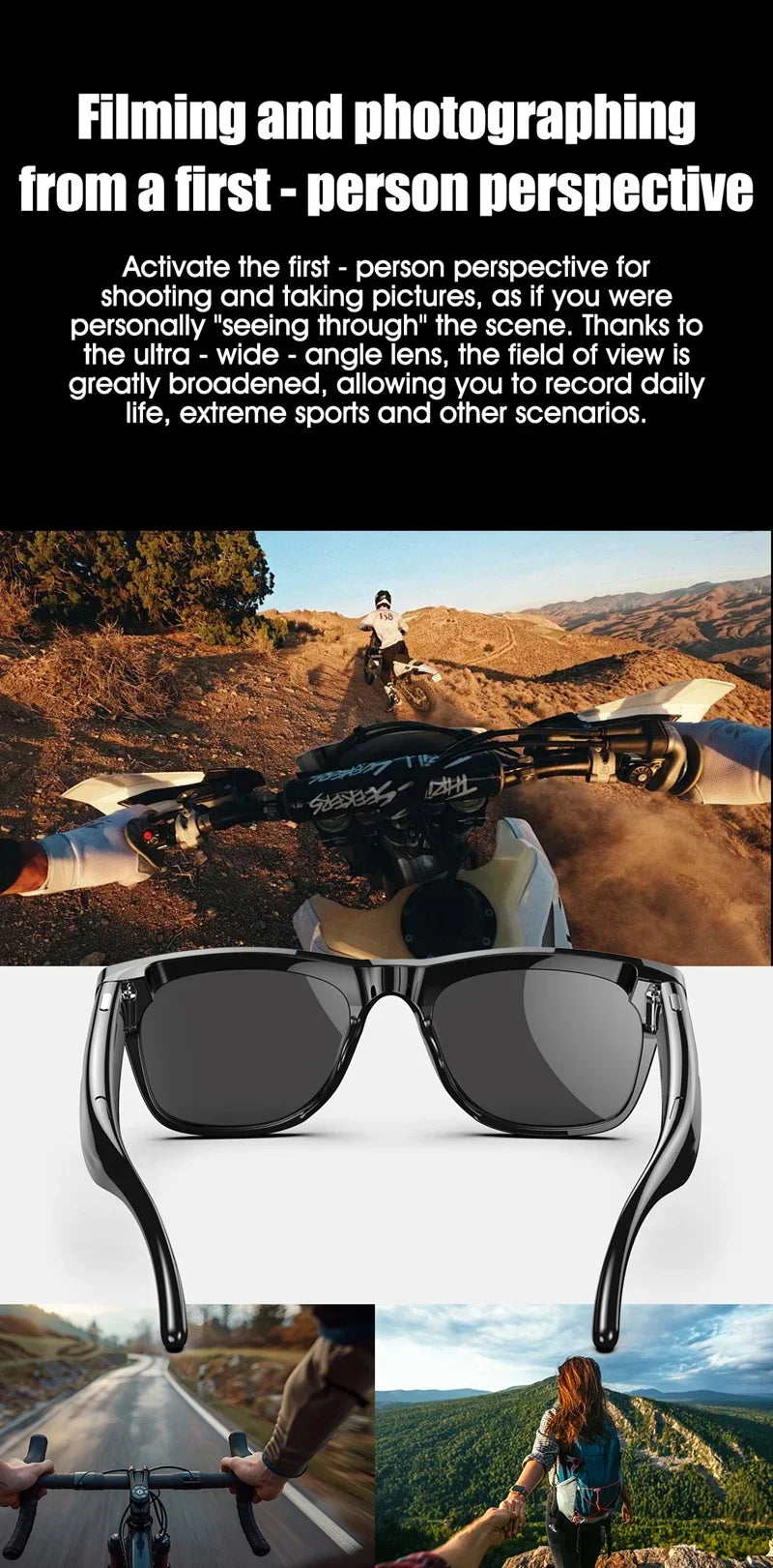 6K HD KI Sport-Brille 2025 – Mini-Kamera, Bluetooth, Sprachassistent & Wearable Camera