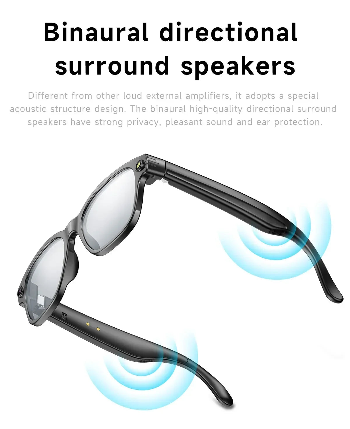 Lenovo Smart-Brille 100MP 8K HD – ChatGPT, 260mAh Akku, Bluetooth & KI-Sprachassistent