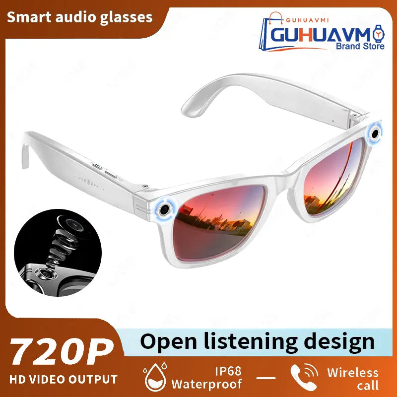 KI Smart Brille – 800W Anti-Shake HD Kamera, Übersetzung, Musik & BT Anruf