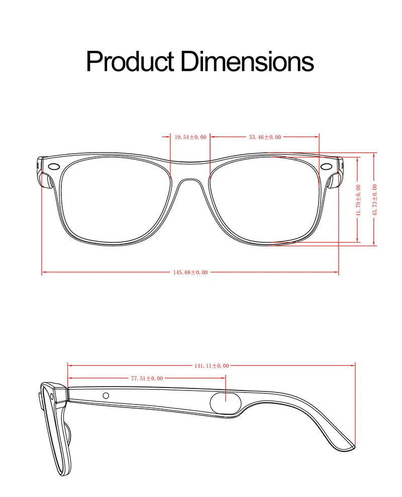 Smart Brille W100 – IP67 Wasserdicht, 164 Sprachen, GPS, Ultraleicht 25g