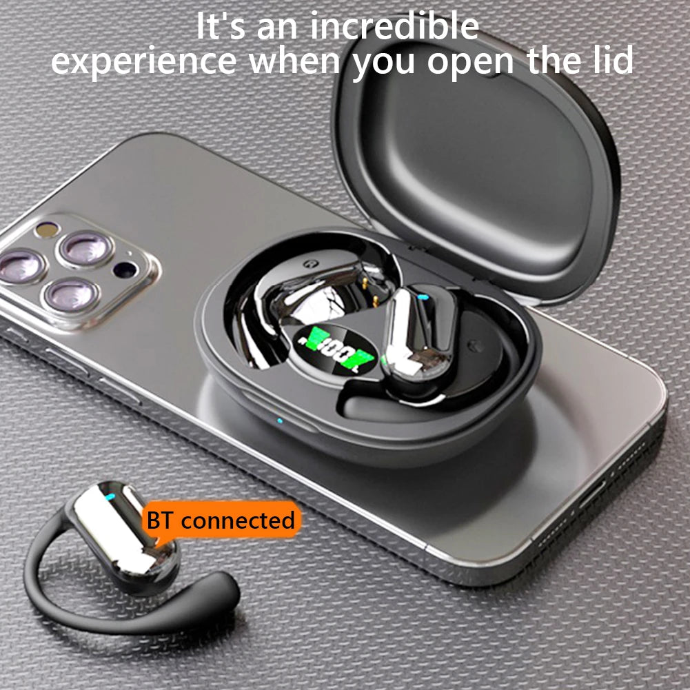 Open-Ear KI Übersetzer Earbuds – 144 Sprachen, Bluetooth 5.3, ENC, 8h Akku
