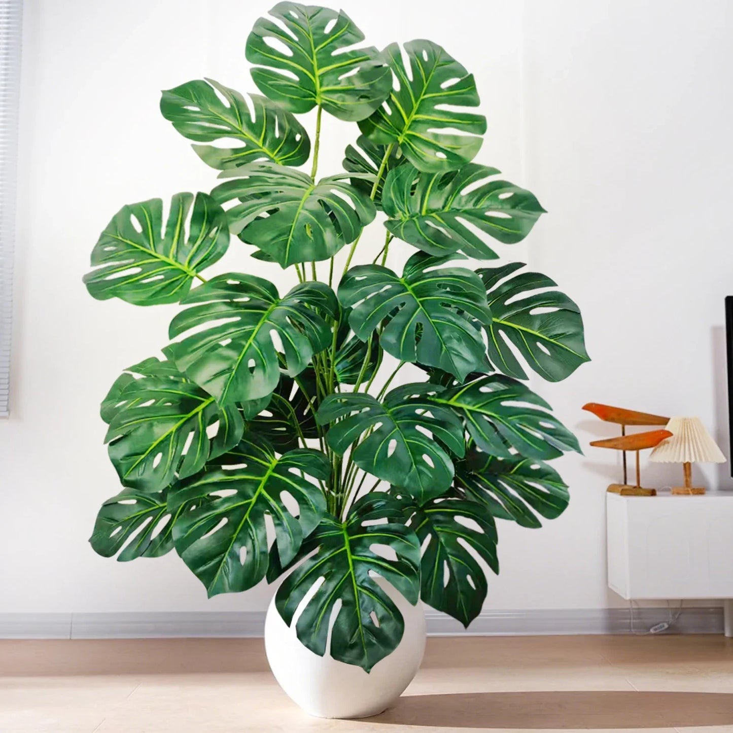 Künstliche Pflanzen Deko – Tropische Monstera für Wohnzimmer