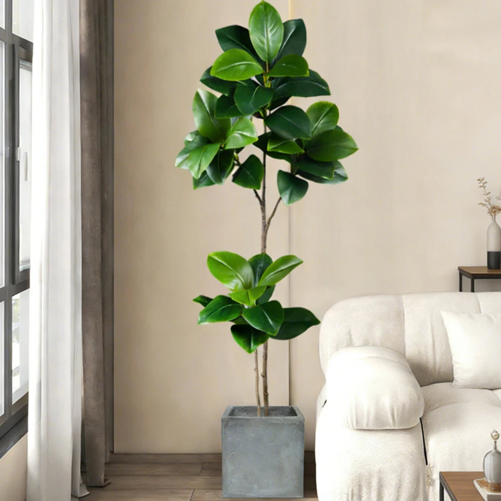 Künstlicher Gummibaum 74–140 cm – Ficus für Heim, Garten & Büro