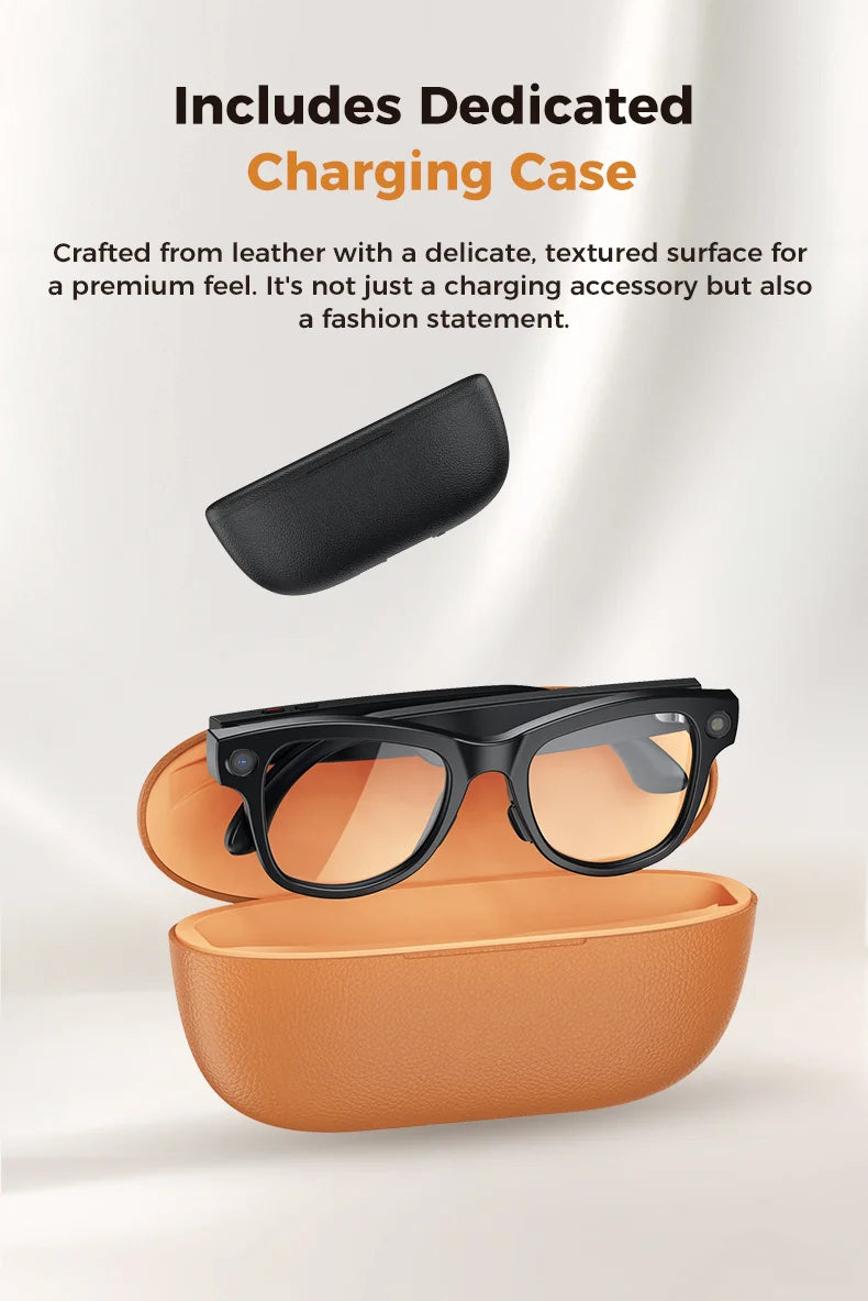 Lenovo 8K KI Smart Brille – HD Kamera, Bluetooth, Musik, Übersetzung & Photochrom-Gläser