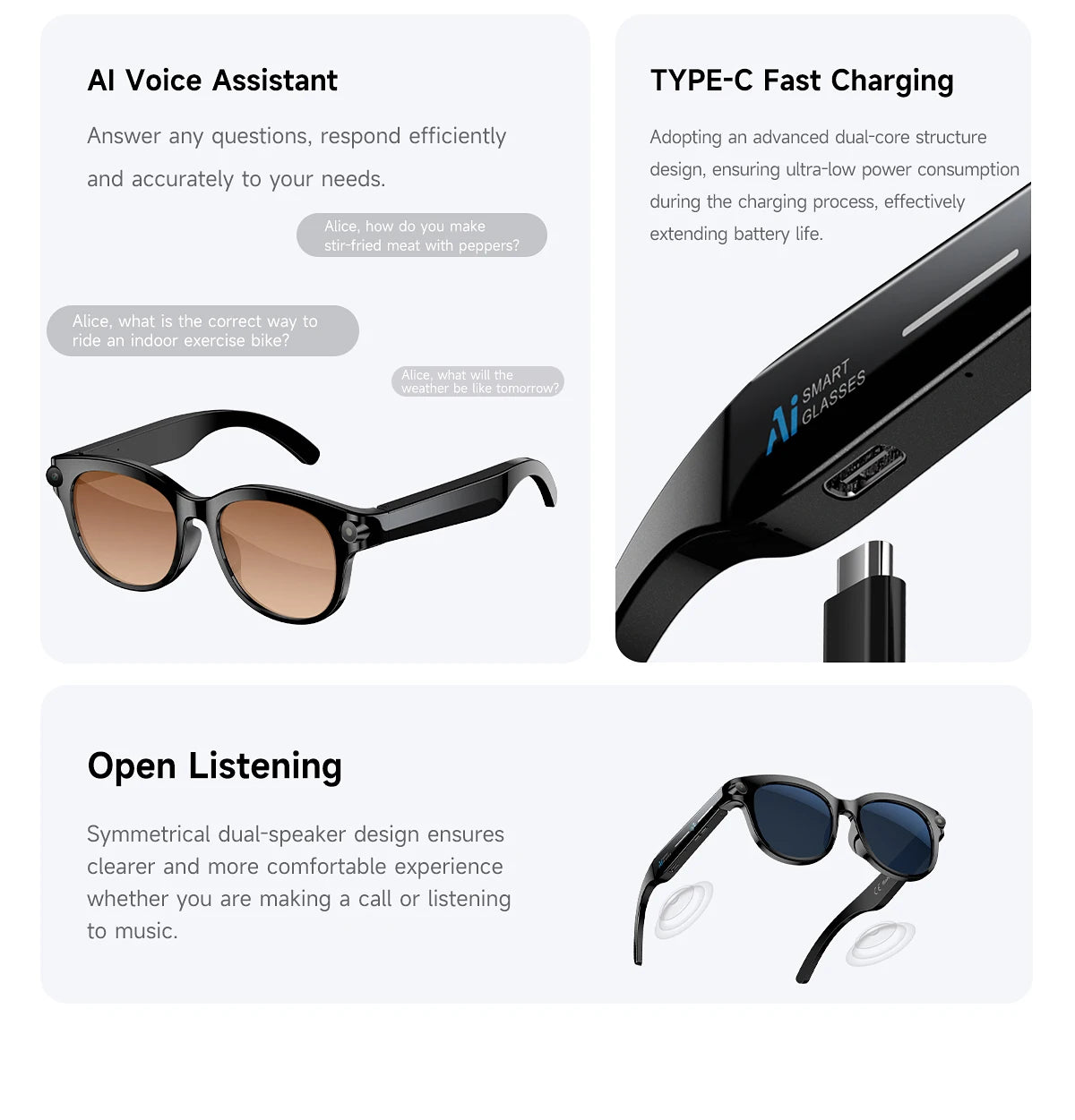 Lenovo AI Smart Glasses – Meeting Aufnahme, Übersetzung & Outdoor Sport