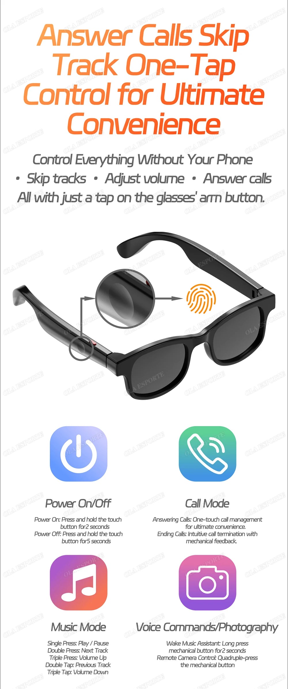 Anti-Blaulicht Smart Glasses – Bluetooth 5.4, Musik & Sprachassistent
