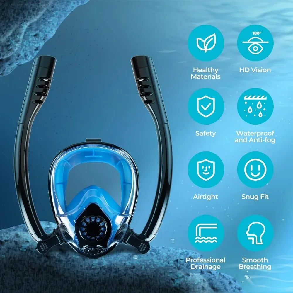 Tauchset mit Vollgesichtsmaske & 0,5 L Scuba Tank – Komplettset für Schnorcheln & Tauchen