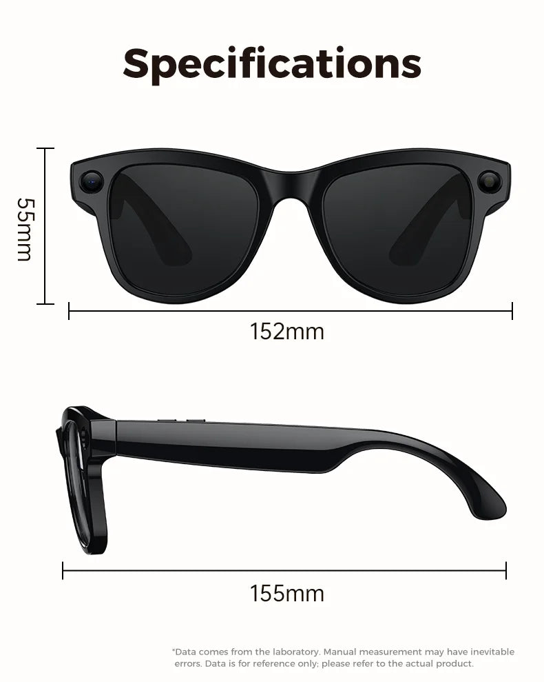 Lenovo 8K KI Smart Brille – HD Kamera, Bluetooth, Musik, Übersetzung & Photochrom-Gläser
