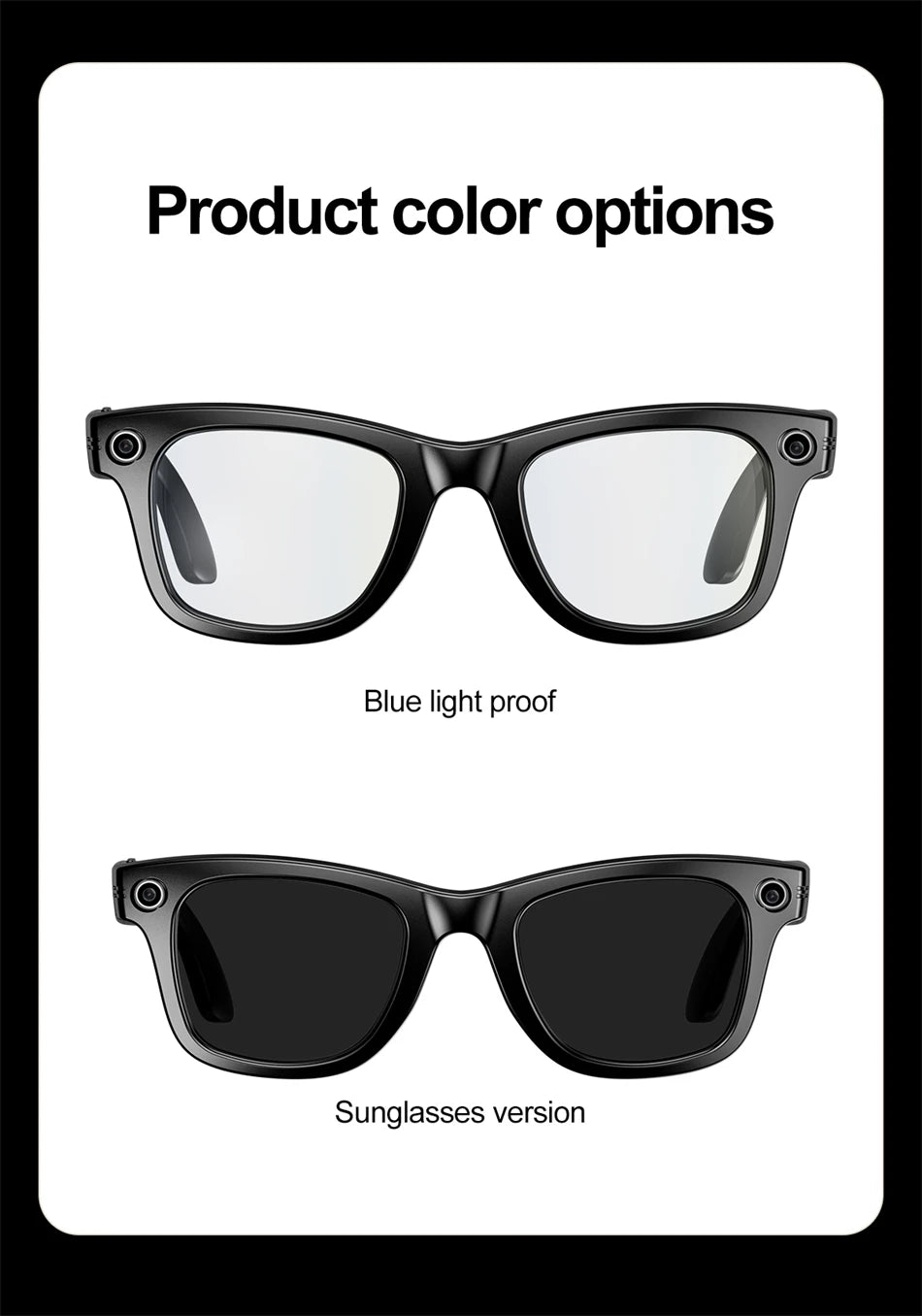 KI Smart Brille 2026 – HD Kamera, Übersetzung & Bluetooth Audio